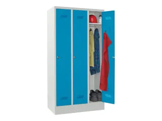 locker,HxBxD 1850x900x500mm,3vak,vak B 300mm,RAL7035,front RAL5012 - 3