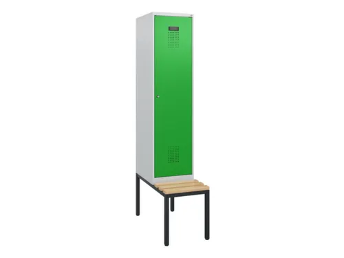 locker met bank,HxBxD 1950x400x815mm,1vak,vak B 400mm,cilinderslot