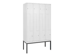 Z-garderobekast,HxBxD 2120x1200x500mm,vak B 150/300mm,cil.-slot