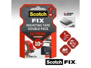 Plakband Scotch Extreme Exterior 19mm x 1,5m dubbelzijdig - 2