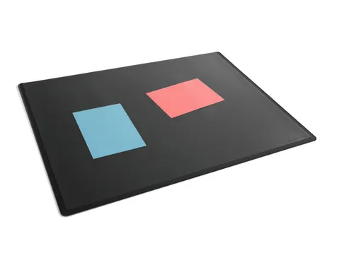Schrijfonderlegger Zwart 530x400 mm met transparant afdekvel PP