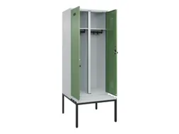 locker met bank,voor scheiding van kleding,HxBxD 2120x800x815mm,2vak