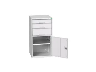 ladekast HxBxD 1000x525x550mm 3laden romp RAL7035 front RAL7035 - 1