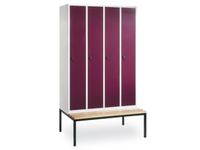 dekenkist RAL7035 HxBxD 2090x420x500mm 1vak vak B 400mm ondergeb. bank