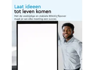 BRASQ Flipover Mobiel 70x100cm Magnetisch Zwart inclusief accessoires - 5