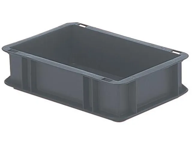 Euronorm-stapelbak 2.7l 75x300x200mm Wanden/bodem Gesloten Grijs