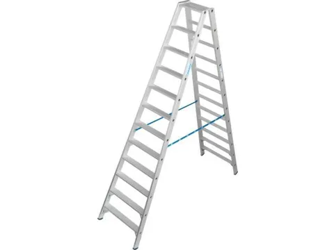 dubbele ladder,beide zijden,2x12treden m. R13-laag,treden met profiel