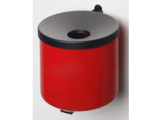 Wandasbak 2.4 liter HxØ 160x155mm Ral3000 Rood Staal - 1