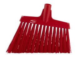 Hygiene 2914-4 hoekbezem rood harde lange schuine vezels 290mm