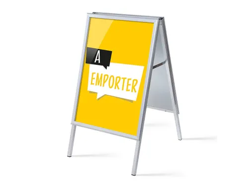 Stoepbord A1 complete set met print "A Emporter" Geel