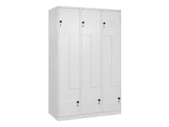 Z-garderobekast,HxBxD 1850x1200x500mm,vak B 200/400mm,draaigrendel