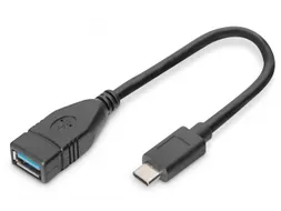 USB Type-C-adapterkabel OTG Type-C-A St/Bu 0,15m 3A 5GB 3.0-versie zwa