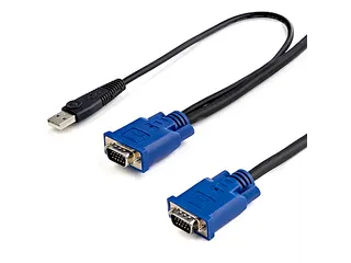 Ultradun USB VGA 2-in-1 KVM-kabel 3 Meter - 1