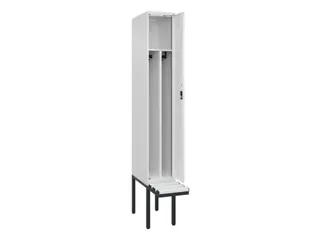locker met bank,voor scheiding van kleding,HxBxD 2120x300x815mm,1vak - 1