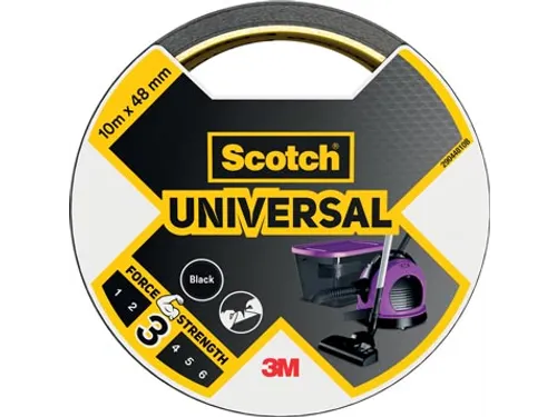 ducttape Universal, ft 48 mm x 10 m, zwart