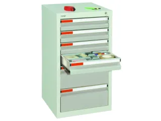 ladekast HxBxD 900x500x500mm 6laden vergrendeling RAL7035 - 2