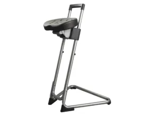 Esd Stahulp Zwart PU H 600-850mm Glijders 15° Frame Rvs - 2