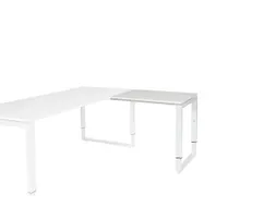 Domino Plus Aanbouw Hoogte Verstelbaar 800x600mm Wit 25mm Wit O-Poot