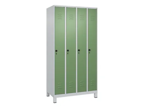 locker,HxBxD 1950x1000x500mm,4vak,vak B 250mm,draaigrendel,voeten