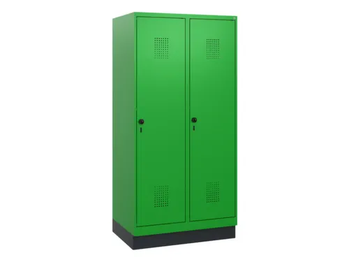 schoollocker,HxBxD 1630x800x500mm,2vak,vak B 400mm,draaigrendel,sokkel