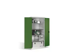 universele kast,HxBxD 1950x930x800mm,4xStalen bodem,cil.-slot,sokkel