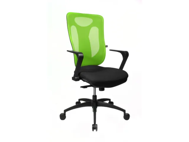 Bureaustoel,Synchroonmech.,M. Armleuningen,Zitting Stof Zwart