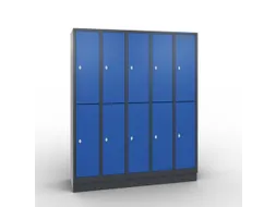lockerkast draaigrendel 1800x1480x500 5x2vakken RAL7035 front RAL7016