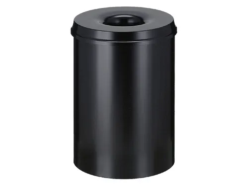 Papierbak met Vlamdover 30 liter 335mm x 47cm Zwart