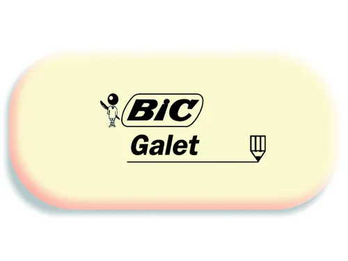Gum Bic Galet pvc vrij zacht potlood wit