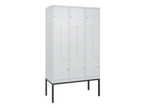 Z-garderobekast,HxBxD 2120x1200x500mm,vak B 200/400mm,cil.-slot