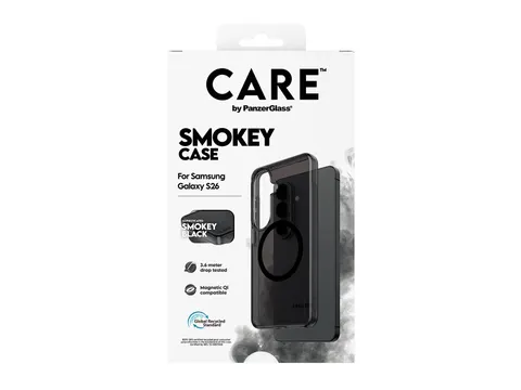 PanzerGlass CARE by Smokey Case w. Black Qi Samsung Galaxy S26,