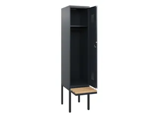 locker met bank,HxBxD 1950x400x815mm,1vak,vak B 400mm,cilinderslot - 1