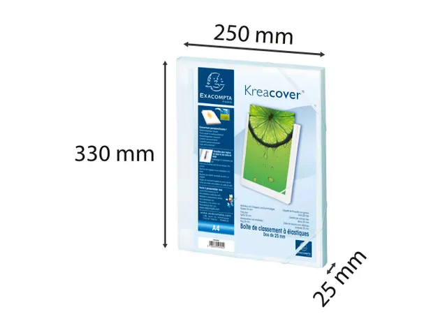 Boite de classement Dos 25mm polypropylène opaque 7/10e Krea Cover -