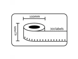 Etiket Dk-11202 62x100mm Verzendlabel 300stuks