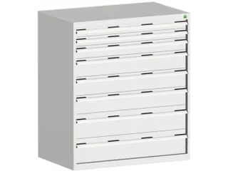 ladekast HxBxD 1200x1050x650mm 8laden RAL7035 - 1