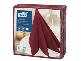 Tork 478855 Premium Linstyle Dinnerservet Bordeaux 600 Stuks - 1