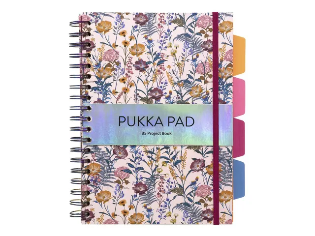 Projectboek Pukka Pad B5 lijn Bloom pak a 3st. ass.