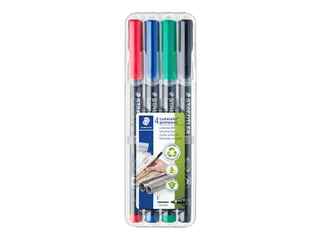 Viltstift Staedtler OHP Lumocolor 318 Fijn 0.6mm Assorti 4 stuks - 1