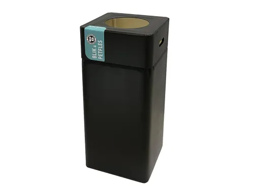 Afvalbak Blackline Blik/PET 105 liter Zwart