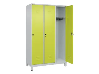locker,HxBxD 1950x1200x500mm,3vak,vak B 400mm,draaigrendel,voeten - 2