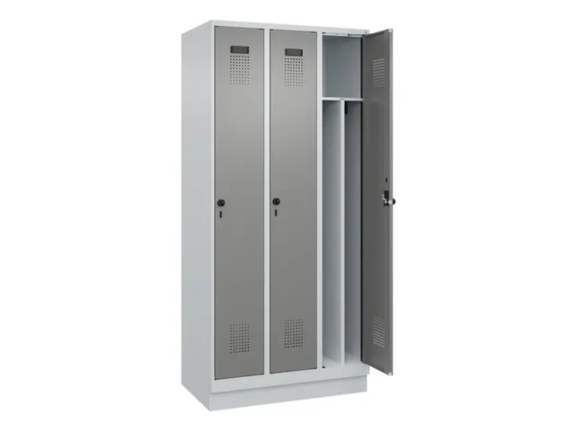 locker voor scheiding van kleding,HxBxD 1950x900x500mm,3vak
