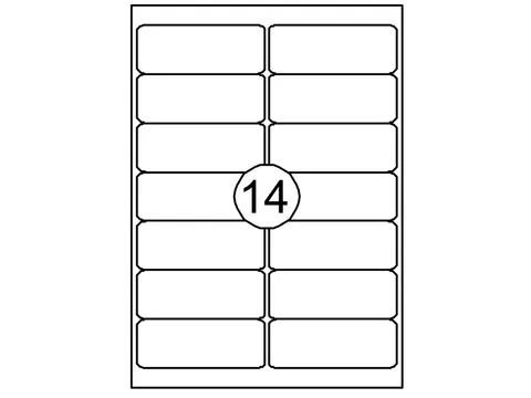 Etiket Quantore 99.1x38.1mm Wit 210 stuks