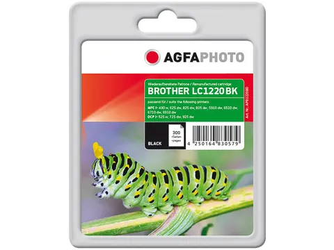 AgfaPhoto Brother LC1220BK MFCJ Inkt Zwart Rebuilt 300 Pagina's