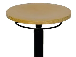 Draaikruk 390-520mm Beuken Gasveer Zwart Voetkruis Kunststof Glijders - 2