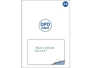 Retourlabel DPD label A4 161.5x110mm 500 Vel - 1