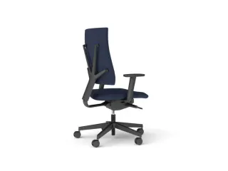 Bureaustoel Donkerblauw Frame Zwart Synchroonmechanisme Met Armleuning - 5