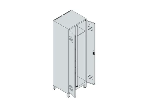 wasgoedverdeelkast,HxBxD 1950x600x500mm,vak B 300mm,draaigrendel