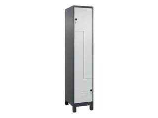 Z-garderobekast,HxBxD 1950x400x500mm,vak B 200/400mm,draaigrendel - 1
