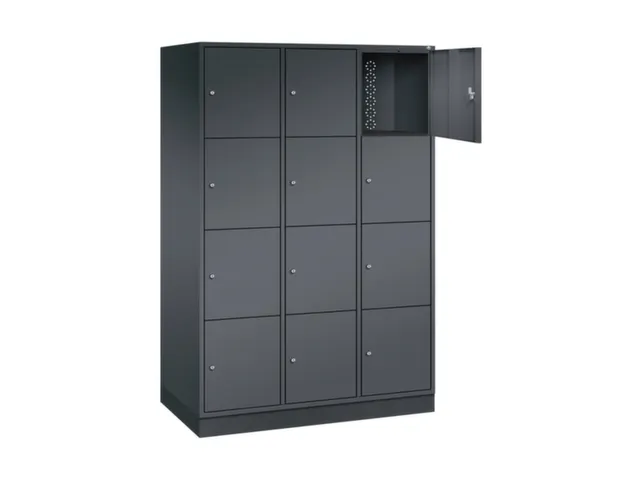 grootvolume-lockersysteem,HxBxD 1950x1220x600mm,3x4vakken,cil.-slot