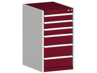 ladekast HxBxD 900x525x525mm 6laden romp RAL7035 front RAL3004 - 1